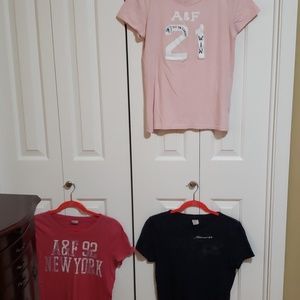 3 Abercrombie and Fitch women's baby Tshirts